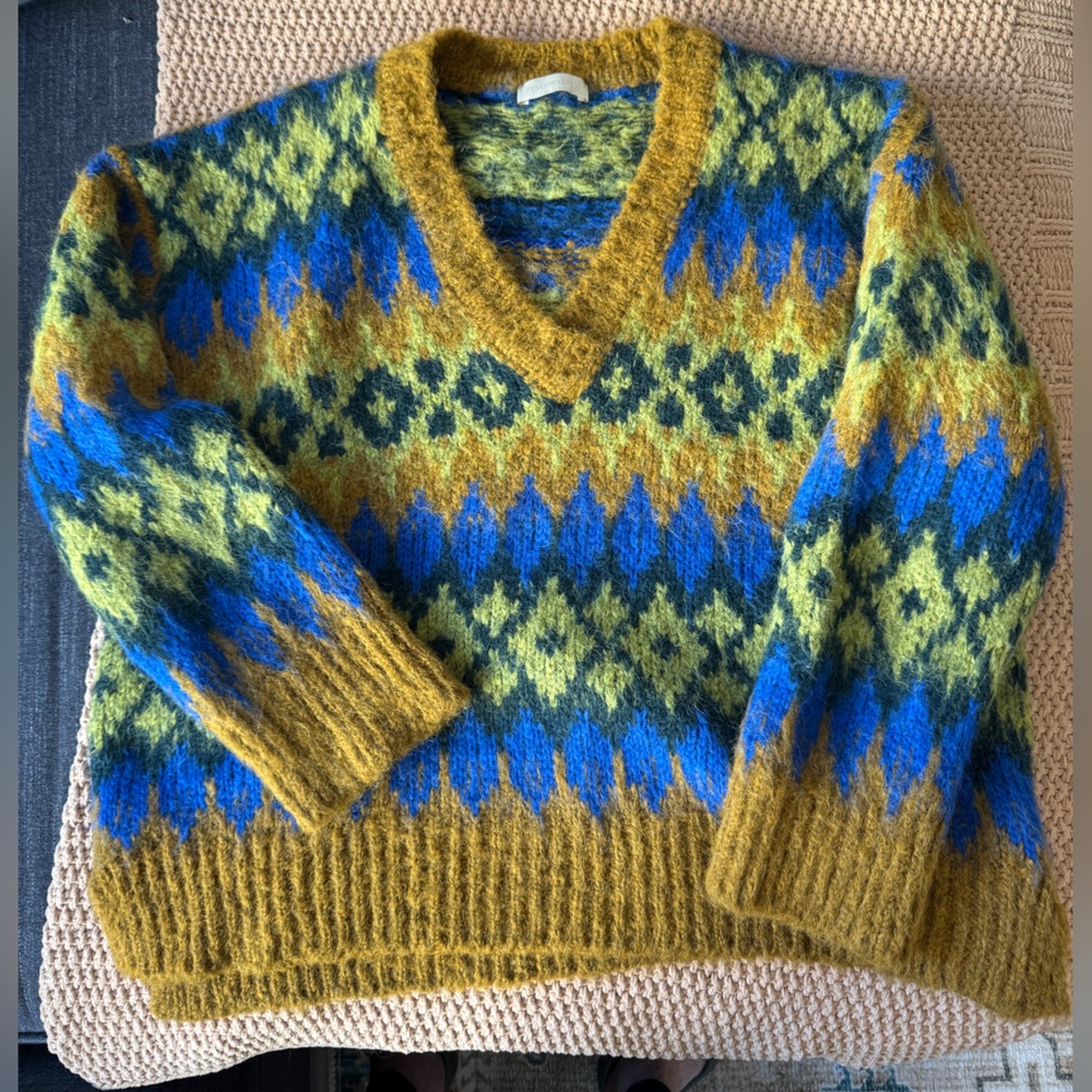 Multicolor V-Neck Sweater
